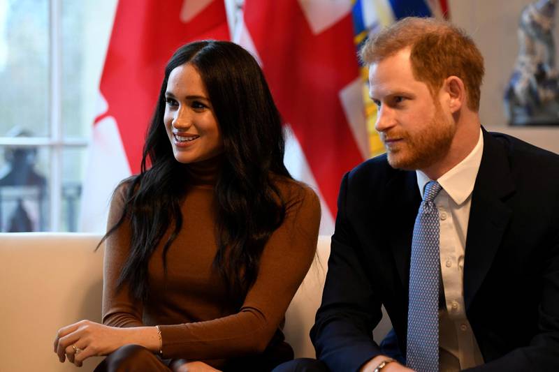 FILE PHOTO: Britain's Prince Harry and his wife Meghan, Duchess of Sussex visit Canada House in London, Britain  January 7, 2020. Daniel Leal-Olivas/Pool via REUTERS/File Photo