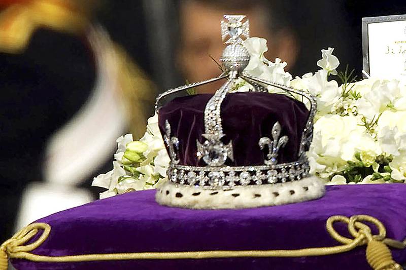 The Koh-i-noor is set within the Queen Mother's coronation crown. AP 