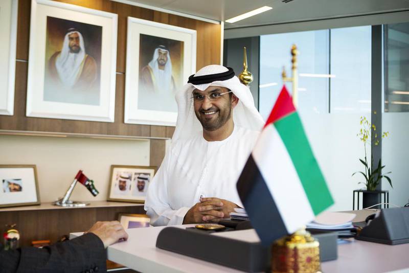 Sultan Al Jaber, the chief executive of Adnoc, has brought the company through a year of rapid change since he took charge in February last year. Christopher Pike / The National