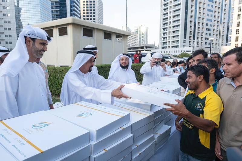 The meals were given to Muslims and non-Muslims to spread the spirit of tolerance