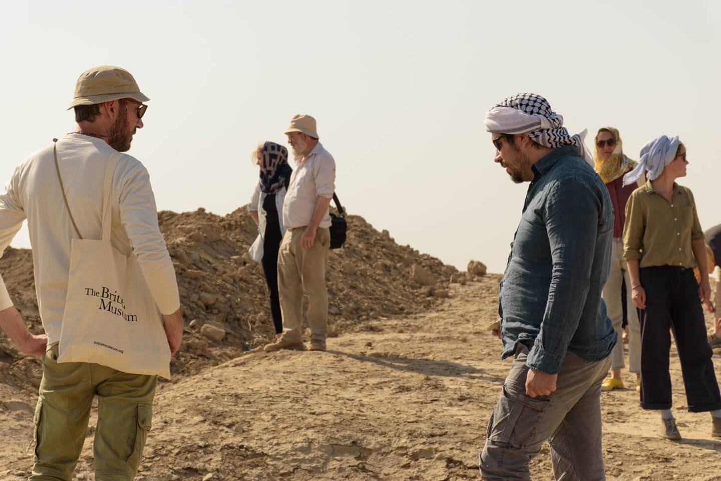Members of the archaeological team at Girsu, southern Iraq, in autumn 2021. Photo: British Museum