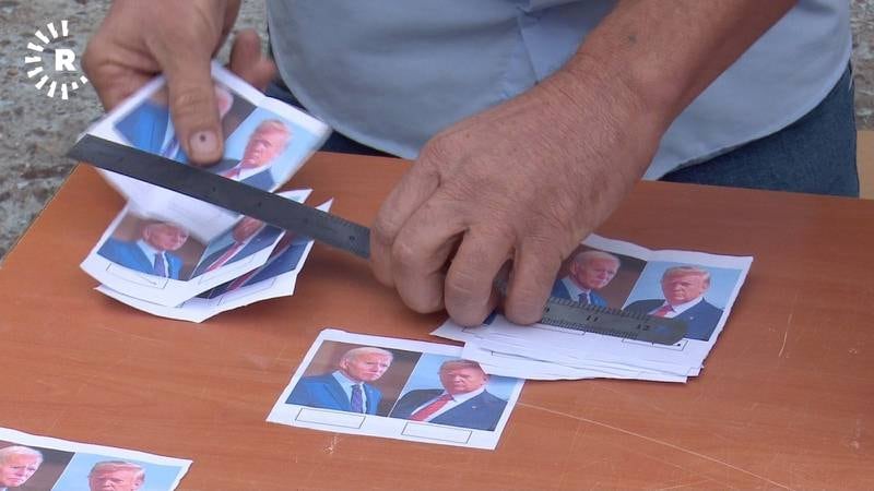 “Mokhtar Noori, a Kurdish man from Halabja, Iraq, set up a ballot box for the US elections. Sixty-two people voted within two hours – with the two candidates, Donald Trump and Joe Biden receiving an equal amount of votes.” Courtesy: Rudaw 