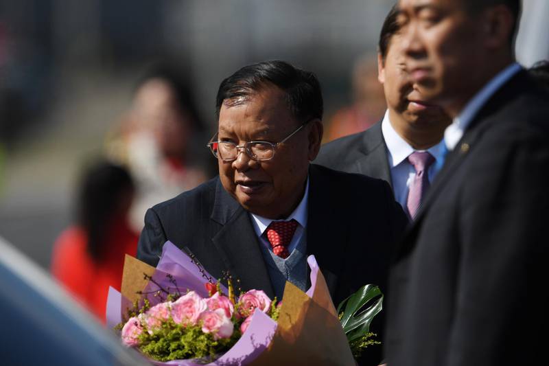 Laos President Bounnhang Vorachith arrives at Beijing airport to attend the Belt and Road Forum in the Chinese capital on April 25, 2019  in Beijing, China. 
 Getty Images