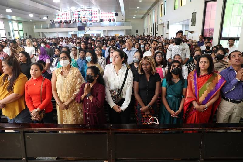 Sunday’s service was part of the first Christmas Day masses held in the UAE since Covid-related restrictions were removed