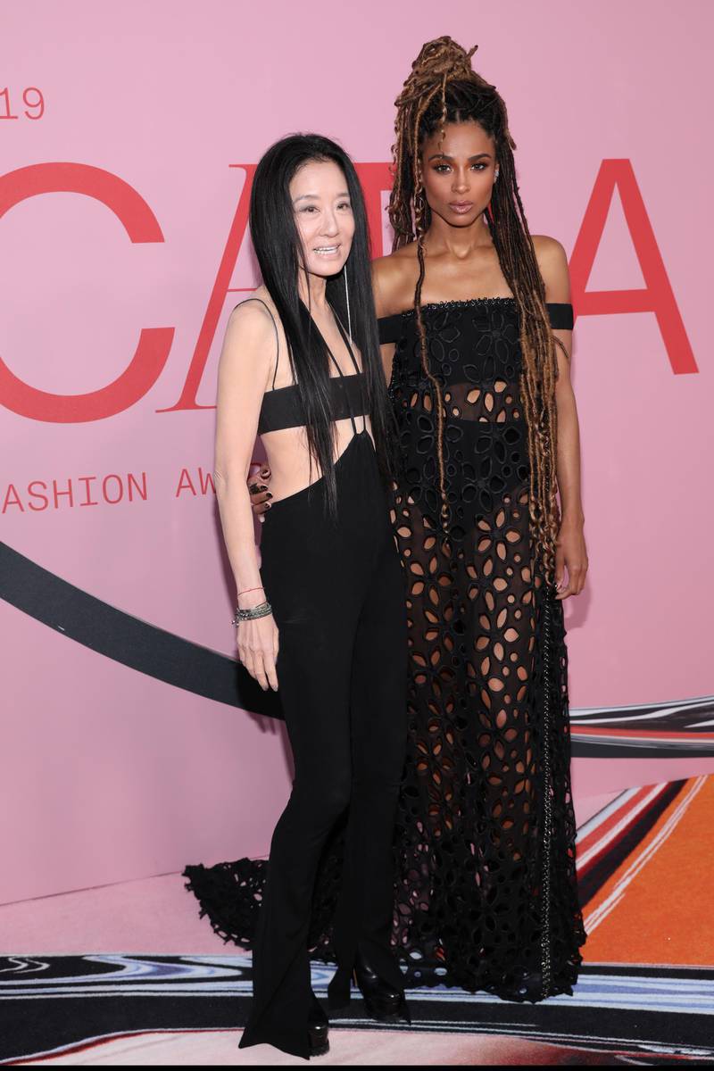Designer Vera Wang and singer Ciara arrive for the 2019 CFDA fashion awards at the Brooklyn Museum in New York City on June 3, 2019. Reuters