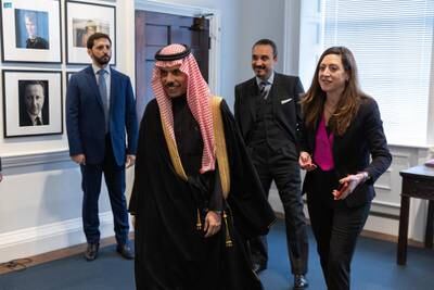 Saudi Arabia's foreign minister visited Chatham House in London. Photo: SPA