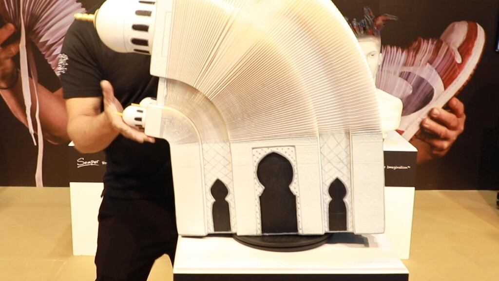 US artist exhibits mind-bending paper sculptures in Abu Dhabi