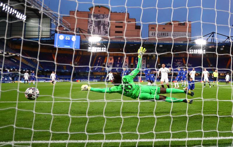 CHELSEA PLAYER RATINGS: Edouard Mendy 8 – Pulled off two spectacular saves to deny Benzema and ensure Chelsea kept their deserved advantage in the tie. Aside from those stops, commanded his area well and was reliable under the high ball. Getty Images