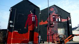 Giant mural of Mohamed Salah near Liverpool's ground close to completion - in pictures