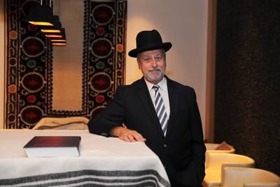 Elie Abadie, senior rabbi of the Association of Gulf Jewish Communities, says there has been a sharp increase in the UAE's Jewish community since 2020. Pawan Singh / The National