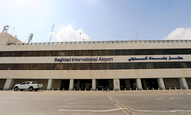 FILE PHOTO: A view of  Baghdad international Airport, after Iraq has suspended flights at its domestic airports as the coronavirus spreads, in Baghdad, Iraq March 17, 2020. REUTERS/Thaier Al-Sudani/File Photo
