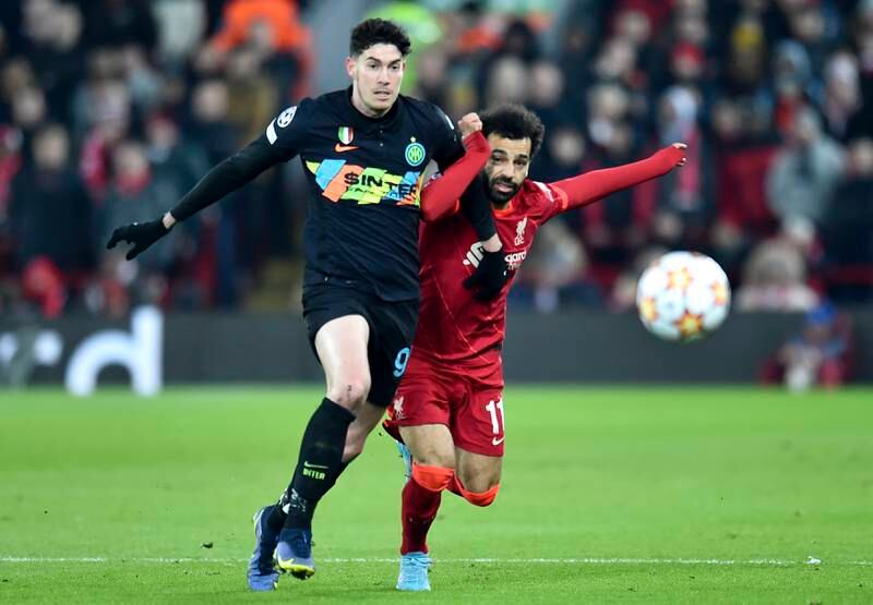 Alessandro Bastoni – 5. The 22-year-old had a testing night against Salah. He struggled to keep a grip on the striker and got more physical as the game went on. EPA