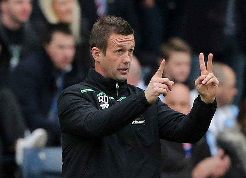 Celtic manager Ronny Deila shown instructing his team dring their Scottish Cup semi-final loss to Rangers last weekend. Russell Cheyne / Action Images / Reuters / April 17, 2016 