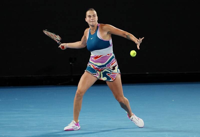 Aryna Sabalenka in action during the final. Reuters