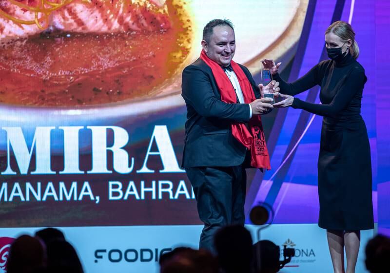 The Best Restaurant in Bahrain and 31st overall went to Mirai.