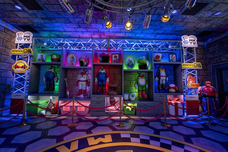 The entrance to Mario Kart: Bowser's Challenge during a media preview of Super Nintendo World theme park. Bloomberg