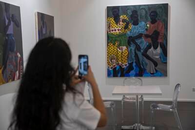 Tonia Nneji’s paintings at Rele Gallery.