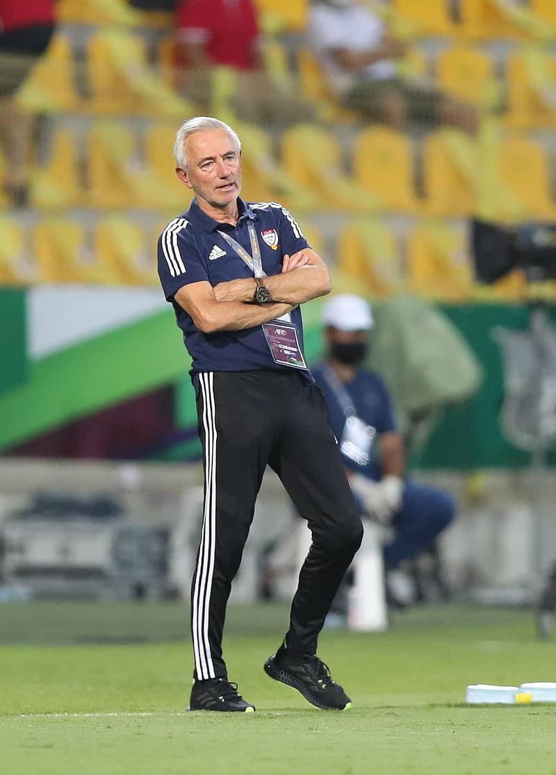 UAE manager Bert van Marwijk at the Zabeel Stadium in Dubai. Chris Whiteoak / The National