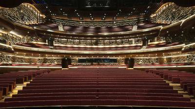 A look at the Dubai Opera auditorium, which opens on August 31. Courtesy Dubai Opera
