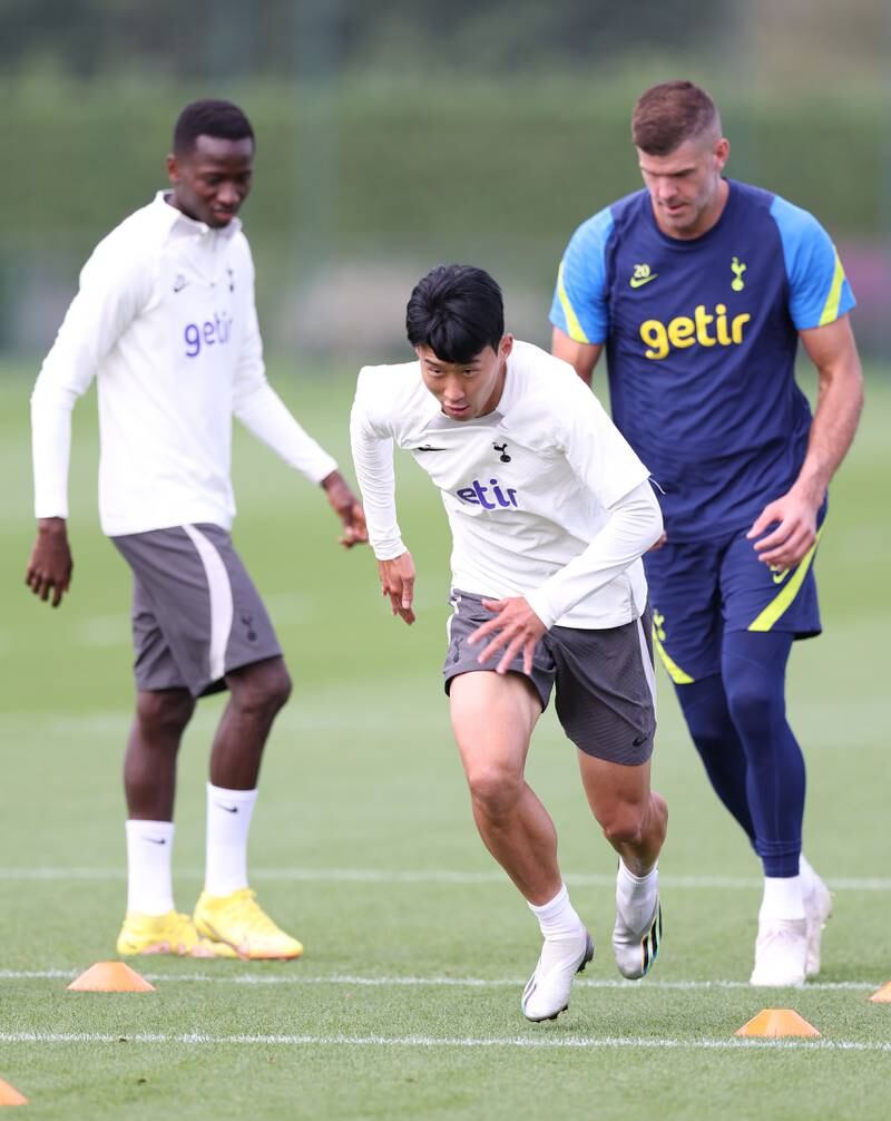 Attacker Son Heung-min at Tottenham Hotspur Training Centre. Getty