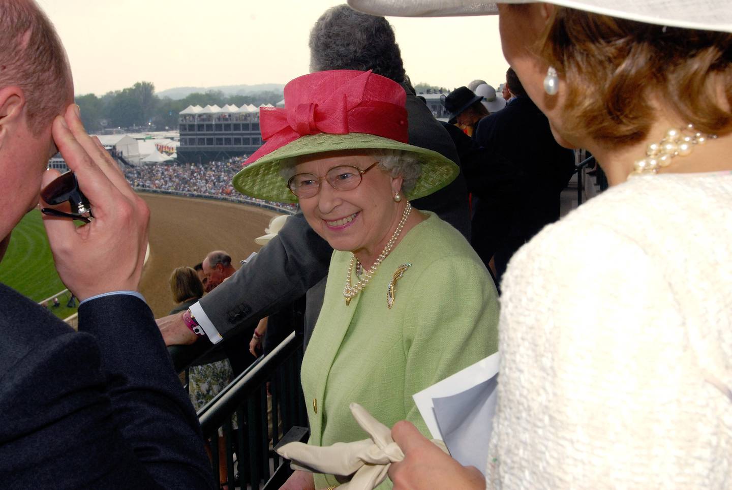 Queen Elizabeth II attends the 133rd Kentucky Derby at Churchill Downs in Louisville, Kentucky.  Getty Images / AFP