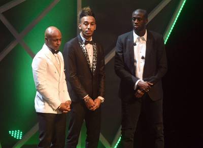 Yaya Toure, right, had won the four previous African Player of the Year awards and was not best pleased at missing out on a fifth. Piu Utomi Ekpei / AFP 

