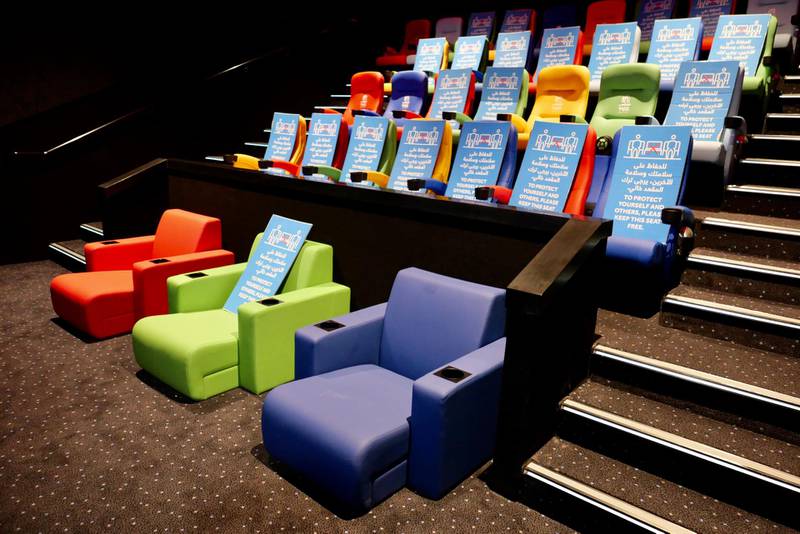 SHARJAH, UNITED ARAB EMIRATES , March 15, 2021 – Inside view of the Kids Cinema at the newly opened Al Zahia City Centre in Sharjah. (Pawan Singh / The National) For LifeStyle/Online/Instagram. Story by Janice Rodrigues