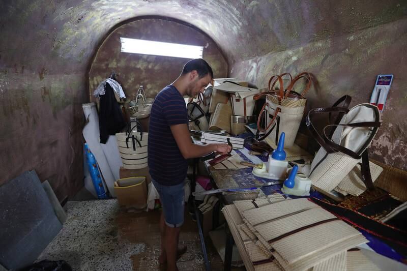 A craftsman at work in the old town of Tunis, Tunisia. In 2017, Tunisia and the US began co-operating on a six-year Collaborative Action for Handicraft Exports project to increase local sales and exports of craft goods.