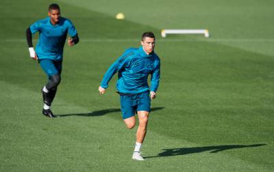 Real Madrid's Cristiano Ronaldo warms up . Denis Doyle / Getty Images