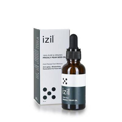 Prickly pear oil reduces skin inflammation, stimulates new cell growth and restores elasticity. Seen here, Izil 100% Pure Prickly Pear Seed Oil 30ml, Dh276, www.izilbeauty.com