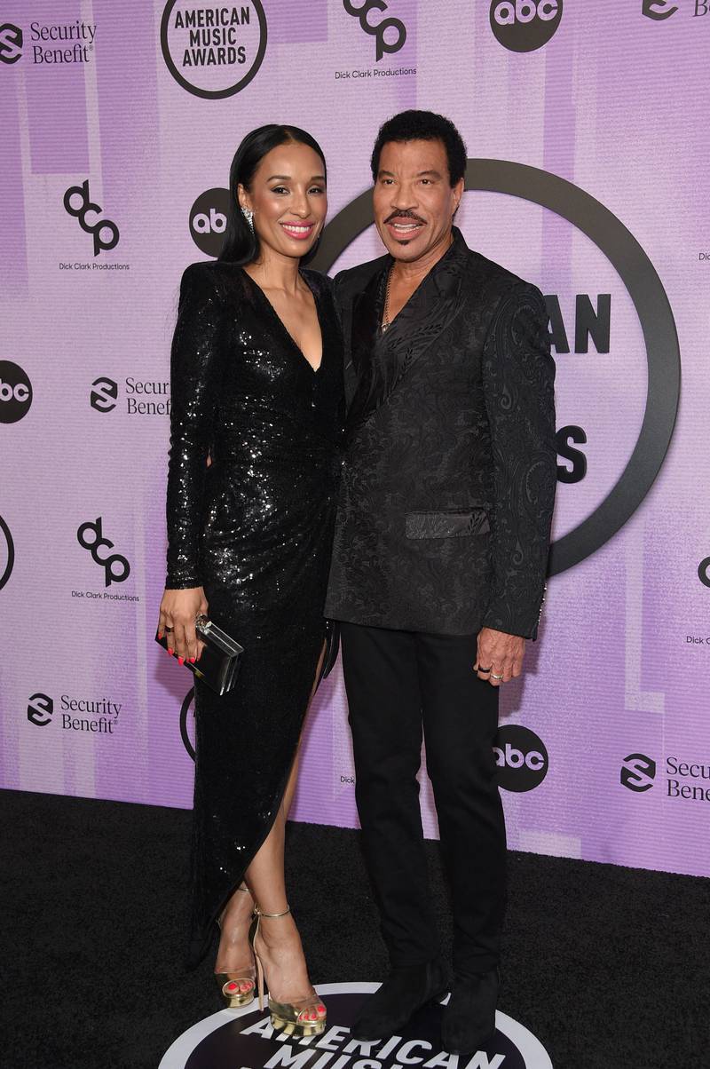 Lionel Richie with girlfriend Lisa Parigi. AFP