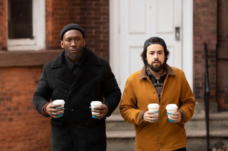 Ramy -- "can you hear me now?" - Episode 202 --hey i’m starting to think those guys at Verizon had a point. Sheikh Ali Malik (Mahershala Ali) and Ramy (Ramy Youssef), shown. (Photo by: Craig Blankenhorn/Hulu)