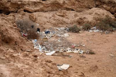 Bottles and plastic bags litter what was once a luscious lake. AFP