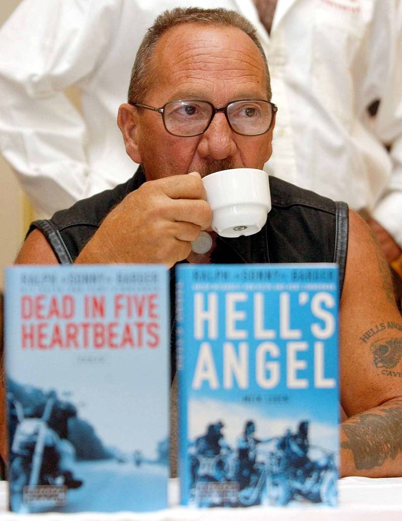 Barger promoting his new book 'Dead in Five Heartbeats', a novel. Reuters