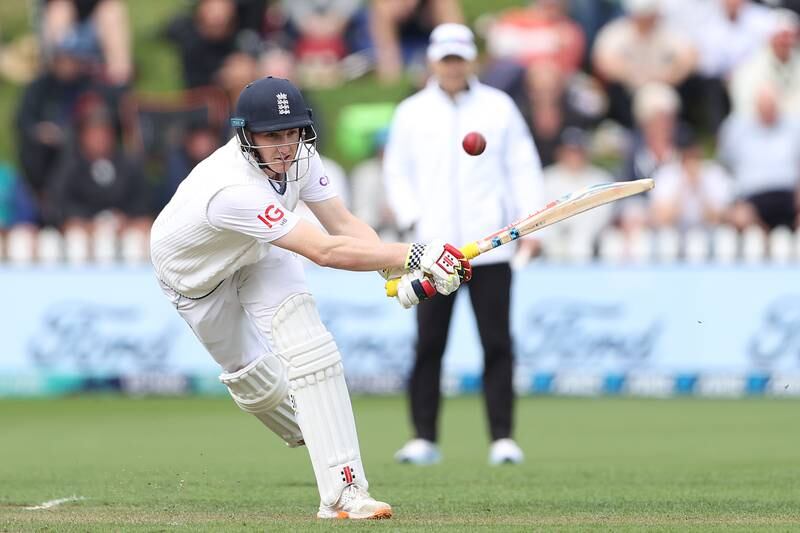 Harry Brook of England bats during day one of the second Test against New Zealand. Getty Images