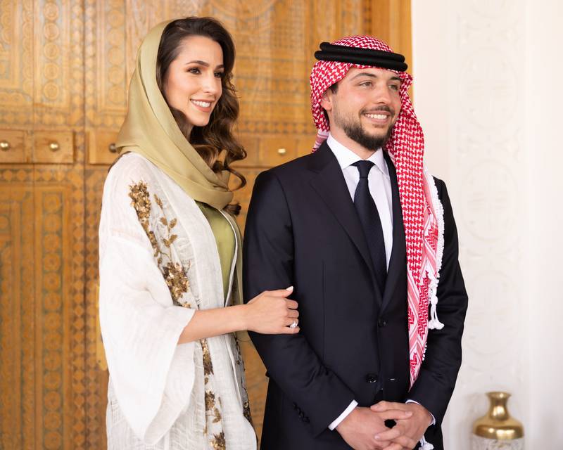 Queen Rania congratulated her son on Twitter. 