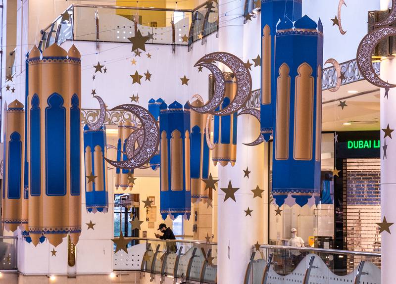 Eid decorations adorn Khalidiyah Mall in Abu Dhabi. 