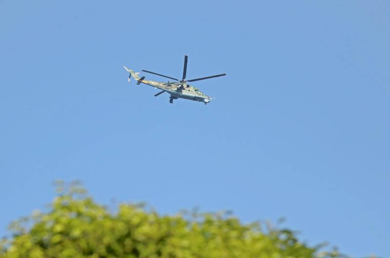 A military helicopter flies in Naypyitaw, Myanmar. EPA