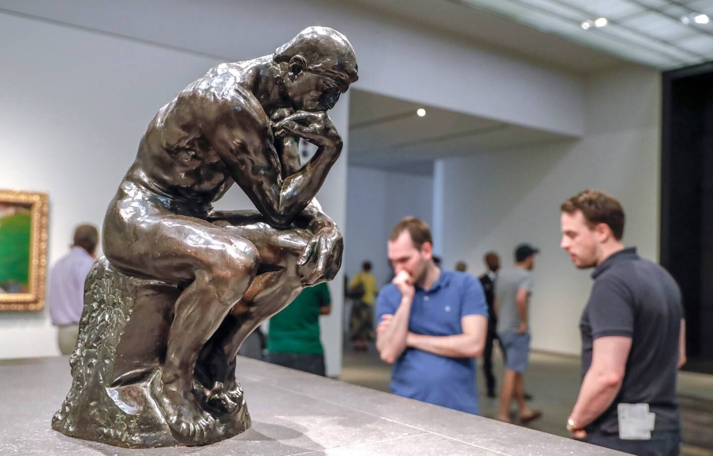Abu Dhabi, United Arab Emirates, March 12, 2020.  Stock Images;  The Louvre Abu Dhabi.  Shot November 19, 2019.  The Thinker by Auguste Rodin, 1881-1882.Victor Besa / The NationalSection:  NA standaloneReporter: