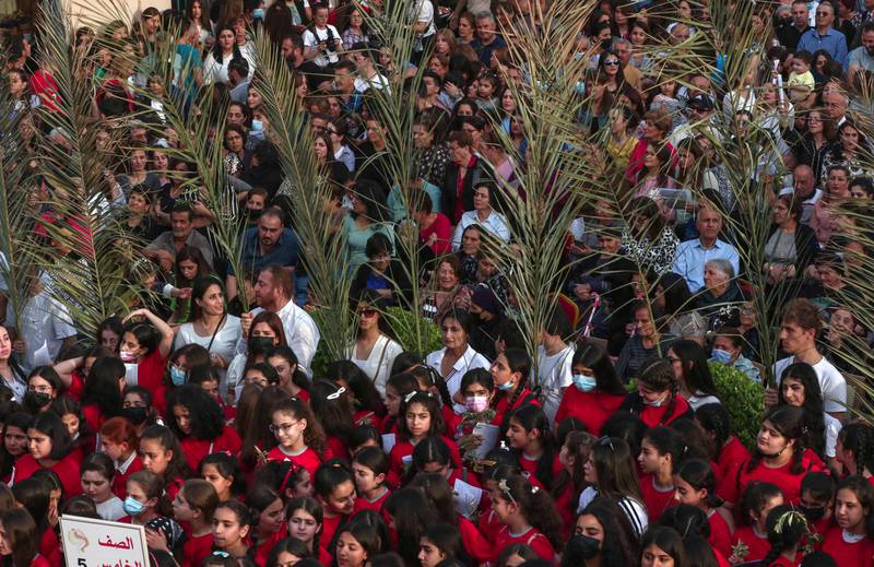 According to Christian tradition, a cheering crowd greeted Jesus Christ waving palm leaves upon his return to Jerusalem.