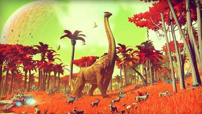 In No Man’s Sky, the gamer faces the task of making it to the centre of the galaxy, one planet at a time. Hello Games via AP Photo