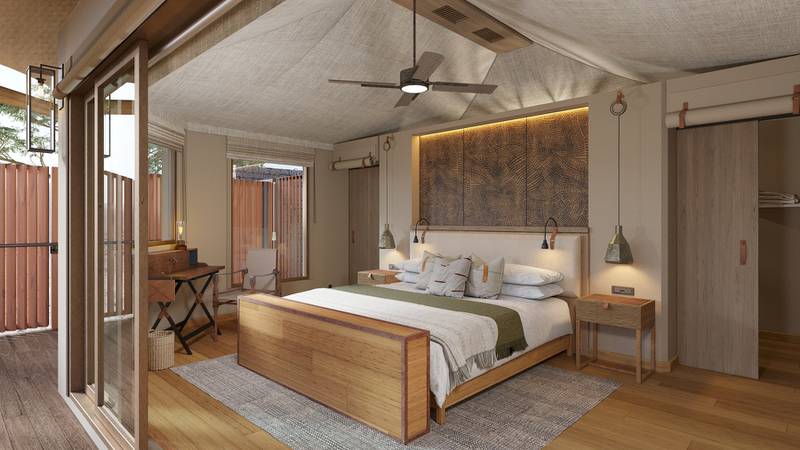 Luxury tented accommodation will give guests a sense of being on safari.
