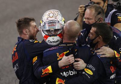 Verstappen enjoys that winning feeling. Reuters