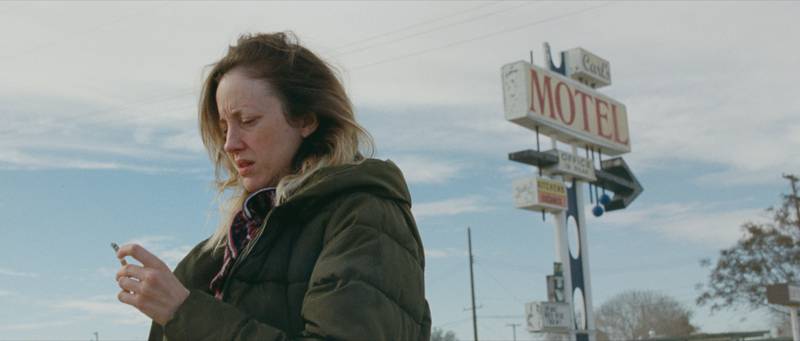 Andrea Riseborough in a scene from To Leslie. Photo: Momentum Pictures