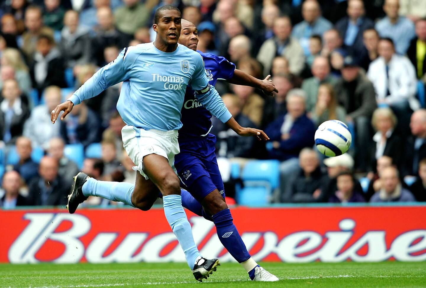 Sylvain Distin played at Manchester City for five years. Getty Images