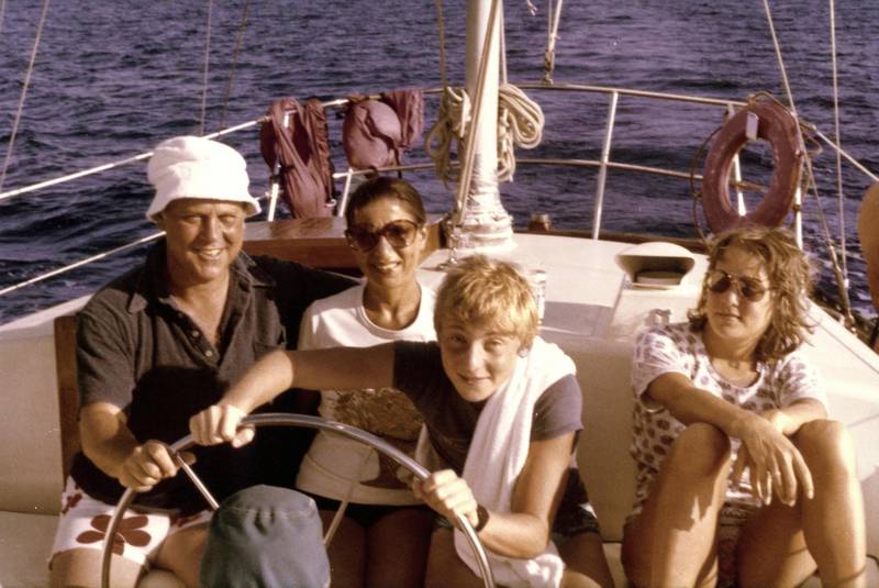 Ruth Bader Ginsburg, her husband Martin Ginsburg, and their children Jane and James off the coast of St Thomas in 1979. Collection of the Supreme Court of the United States via AP