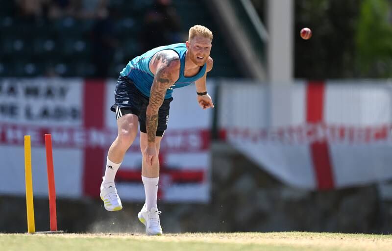 Ben Stokes of England bowls in the middle during the lunch break of the tour match between West Indies President's XI and England XI. Getty Images