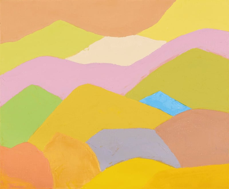 Untitled is another work by Lebanese American artist Etel Adnan that shows her interest in colour relationships. Photo: Christies