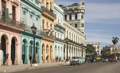 The vintage cars and bold facades of Old Havana. Getty Images