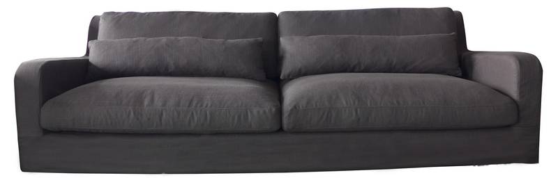 A dark coloured, sturdy sofa is a good option if you have young children; Dh6,235, Home & Soul Dubai